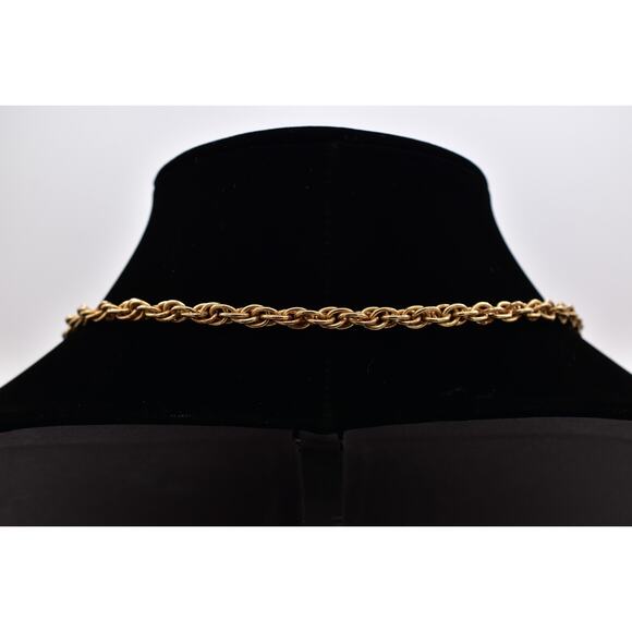 Vintage Crystal Pendant Necklace Open Bezel Aurora Borealis Gold Tone 80s Bin6A - Picture 6 of 11